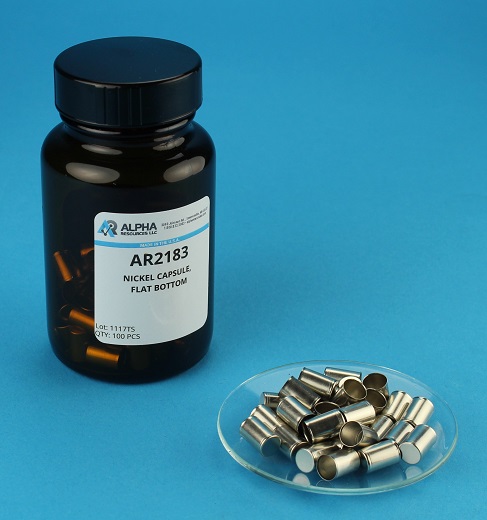 View Smooth Wall Nickel Capsule (H=10mm, OD=6.5mm) Flat Bottom