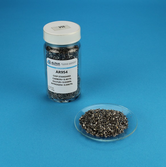 View Carbon, Sulfur and Nitrogen Steel Chip CRM (C= 0.417%, S= 0.027%, N= 0.0083%)