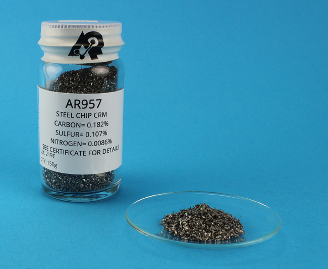 View SOLD OUT - Carbon, Sulfur and Nitrogen Steel Chip CRM (C= 0.157%, S= 0.096%, N= 0.0077%)