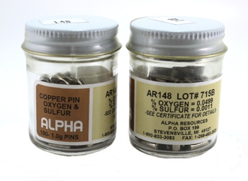 View SOLD OUT - Oxygen in Copper CRM (O= 0.0493%) - 1g Pin