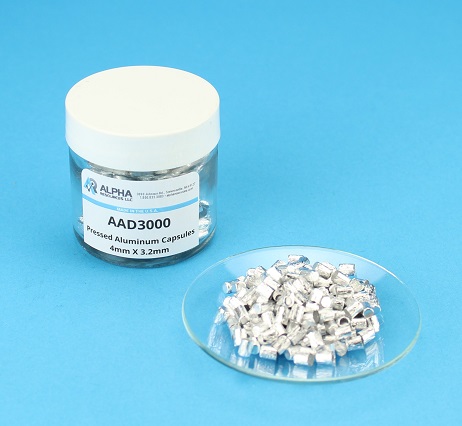 View Pressed Aluminum Capsules (H= 4mm, D= 3.2mm)
