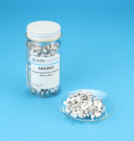 View Pressed Aluminum Capsules (H= 6mm, D= 4mm)