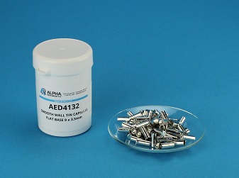 View Smooth Wall Tin Capsules (H=9mm, D=3.5mm) Flat Bottom