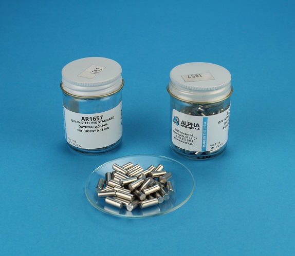 View SOLD OUT - Oxygen and Nitrogen in Steel CRM (O= 0.0034%, N= 0.0319%) - 1g Pin