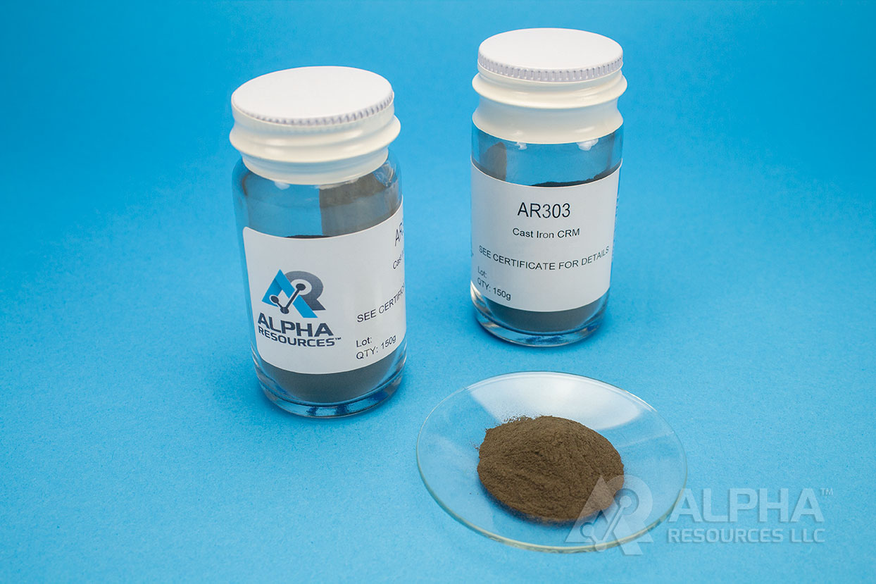 View Carbon and Sulfur in Nodular Iron CRM (C=3.88% S=0.021%)