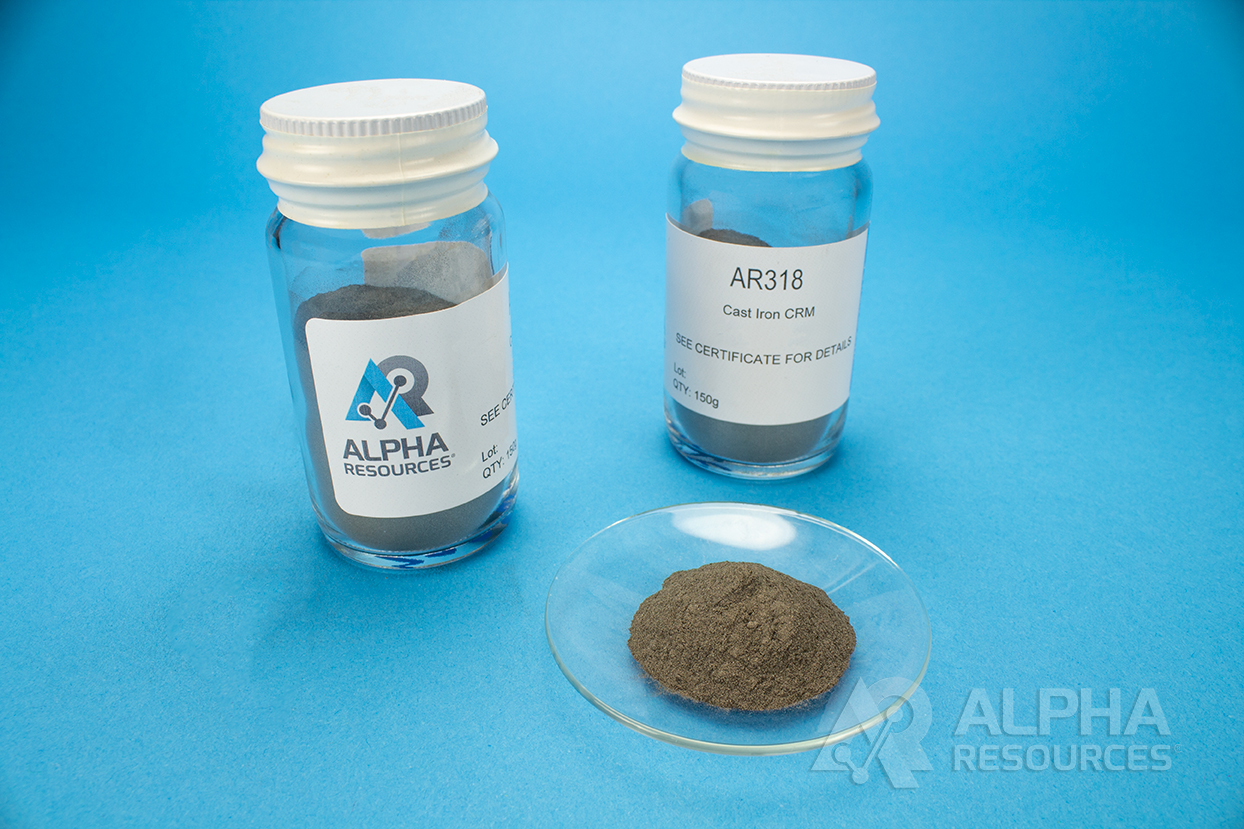 View Carbon and Sulfur in Cast Iron CRM (C=2.97% S=0.041%)