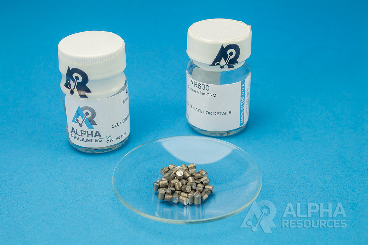 View Hydrogen, Oxygen and Nitrogen in Zirconium CRM (H= 0.0026%, O= 0.142%, N= 0.0079%) - 0.1g Pin