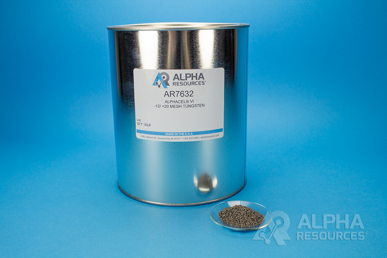 View Alphacel® VI Tungsten, Bulk, Coarse Grain,-12/ +20 Mesh