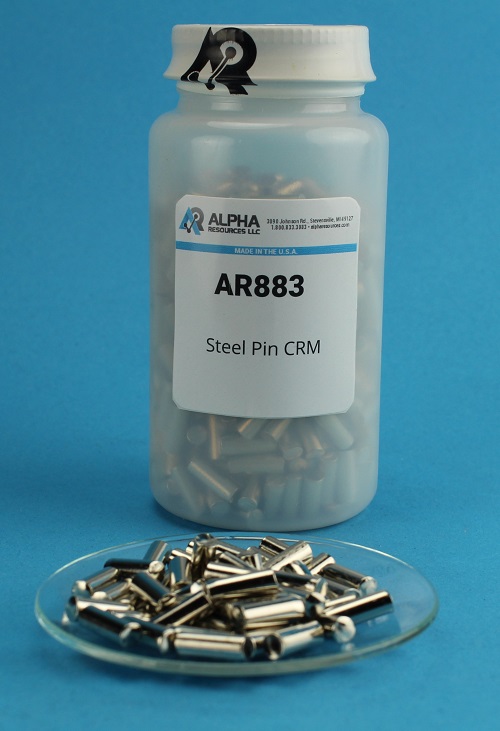 View SOLD OUT - Carbon and Sulfur CRM (C= 0.216% S= 0.0183%) - 1g Steel Pin
