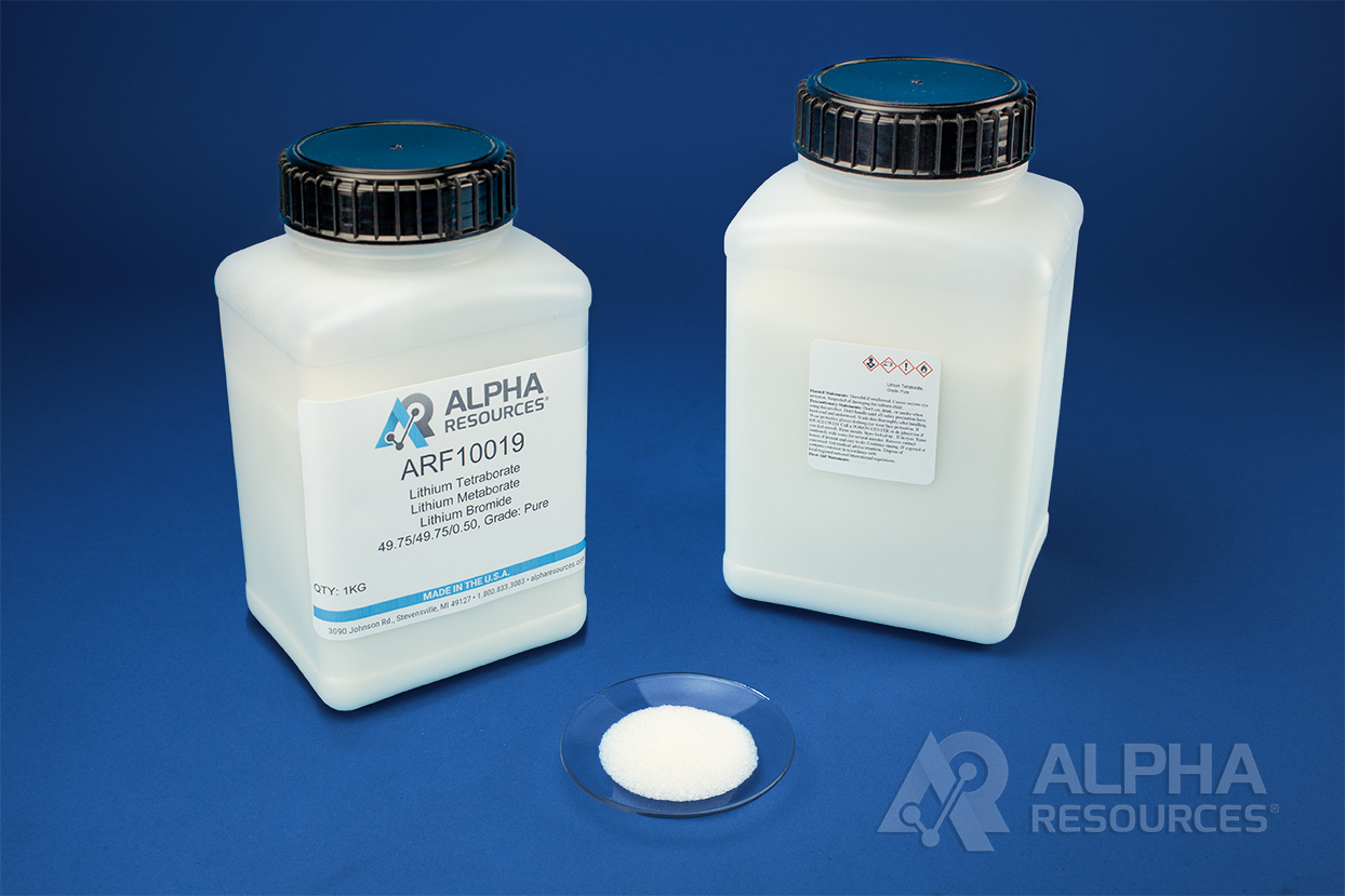 View Lithium Tetraborate/Lithium Metaborate/ Lithium Bromide 49.75/49.75/0.50: High Density, Grade Pure