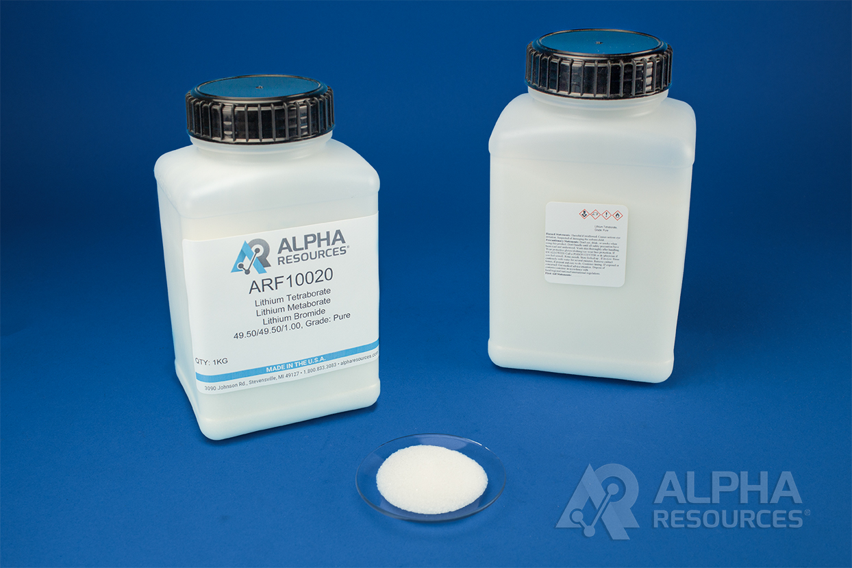 View Lithium Tetraborate/Lithium Metaborate/Lithium Bromide 49.50/49.50/1.00: High Density, Grade Pure