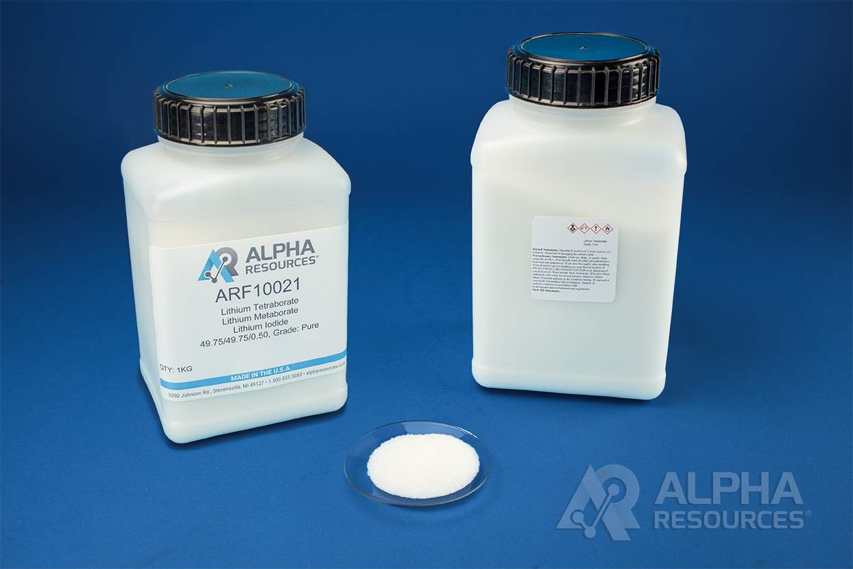 View Lithium Tetraborate/Lithium Metaborate/Lithium Iodide 49.75/49.75/0.50: High Density, Grade Pure
