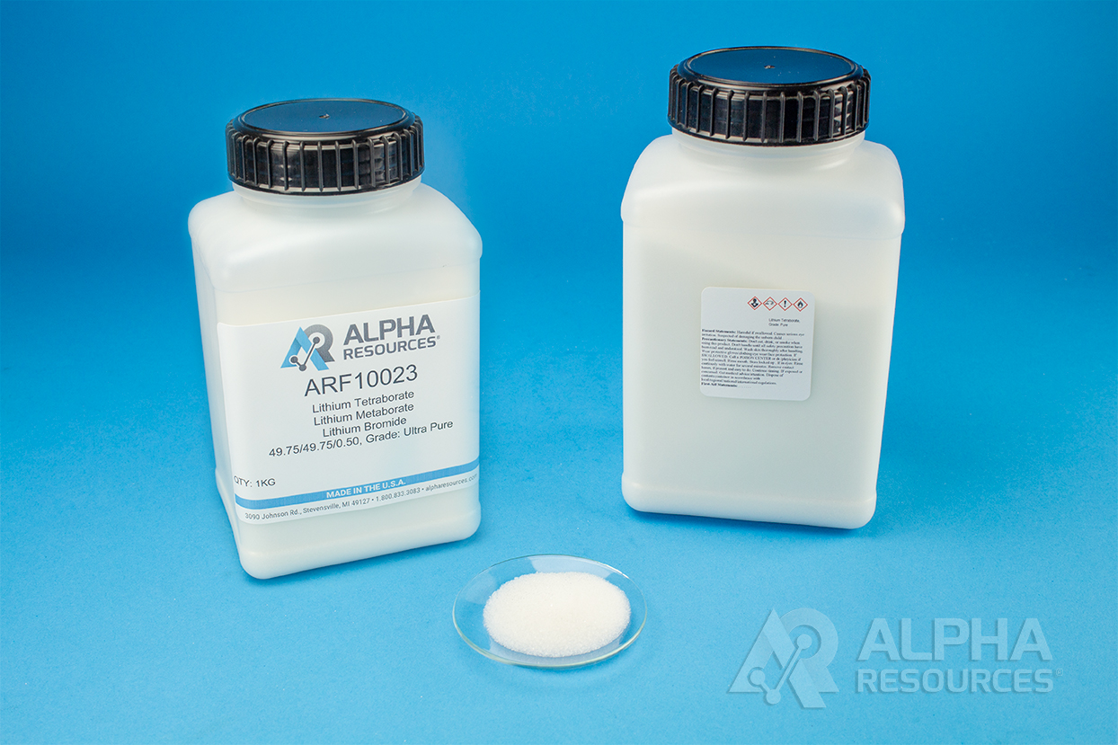 View Lithium Tetraborate/Lithium Metaborate/Lithium Bromide 49.75/49.75/0.50: High Density, Grade Ultra Pure