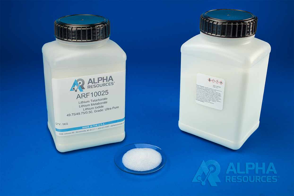 View Lithium Tetraborate/Lithium Metaborate/Lithium Iodide 49.75/49.75/0.50: High Density, Grade Ultra Pure