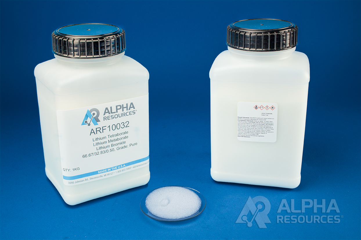 View Lithium Tetraborate/Lithium Metaborate/Lithium Bromide 66.67/32.83/0.50: High Density, Grade Pure