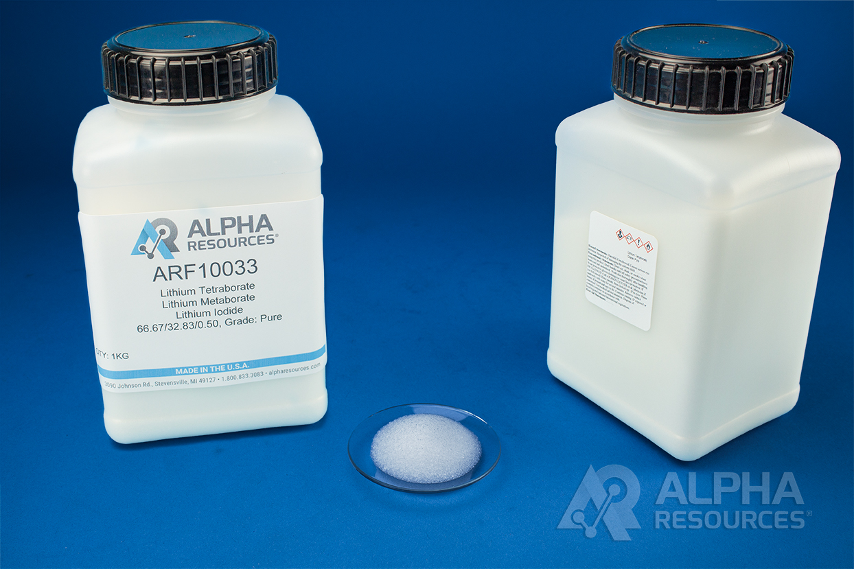 View Lithium Tetraborate/Lithium Metaborate/Lithium Iodide 66.67/32.83/0.50: High Density, Grade Pure