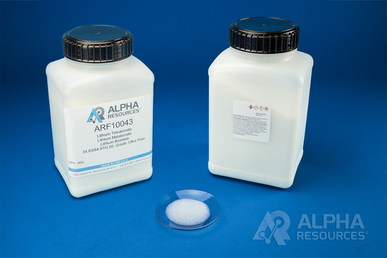 View Lithium Tetraborate/Lithium Metaborate/Lithium Bromide 34.83/64.67/0.50: High Density, Grade Ultra Pure