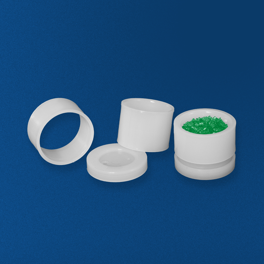 View 32mm XRF Sample Cups, Double Open Ended Cup Base/Sleeve/Cap