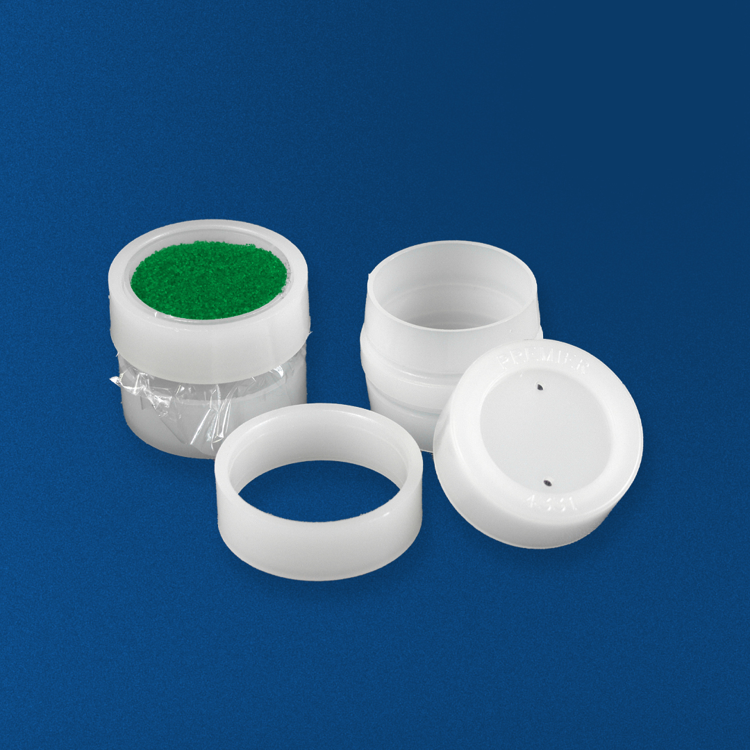 View 32mm Thermo hand held XRF Sample Cups, Double Open Ended Cup/Ring/Cap